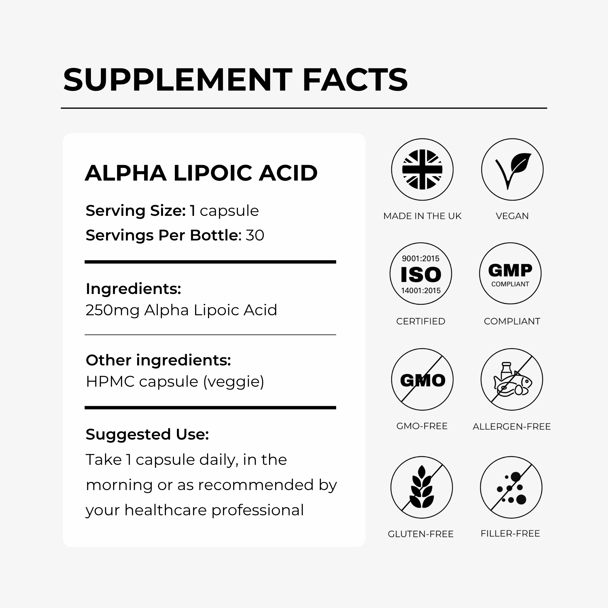 Alpha Lipoic Acid 250mg