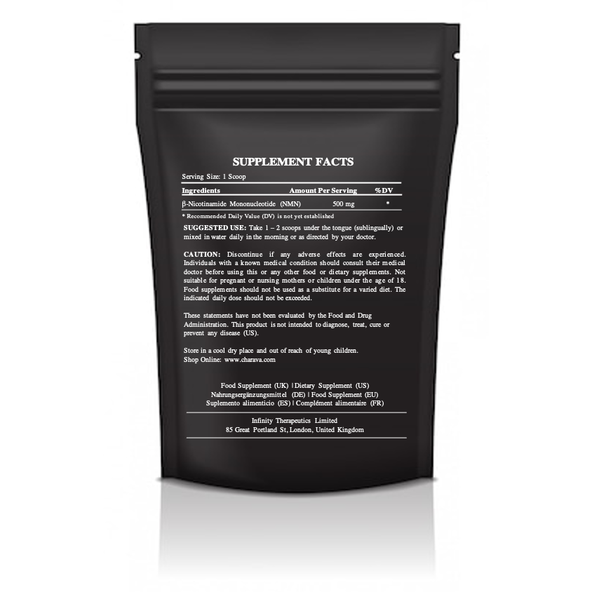 Charava_NMN_powder_packaging_back