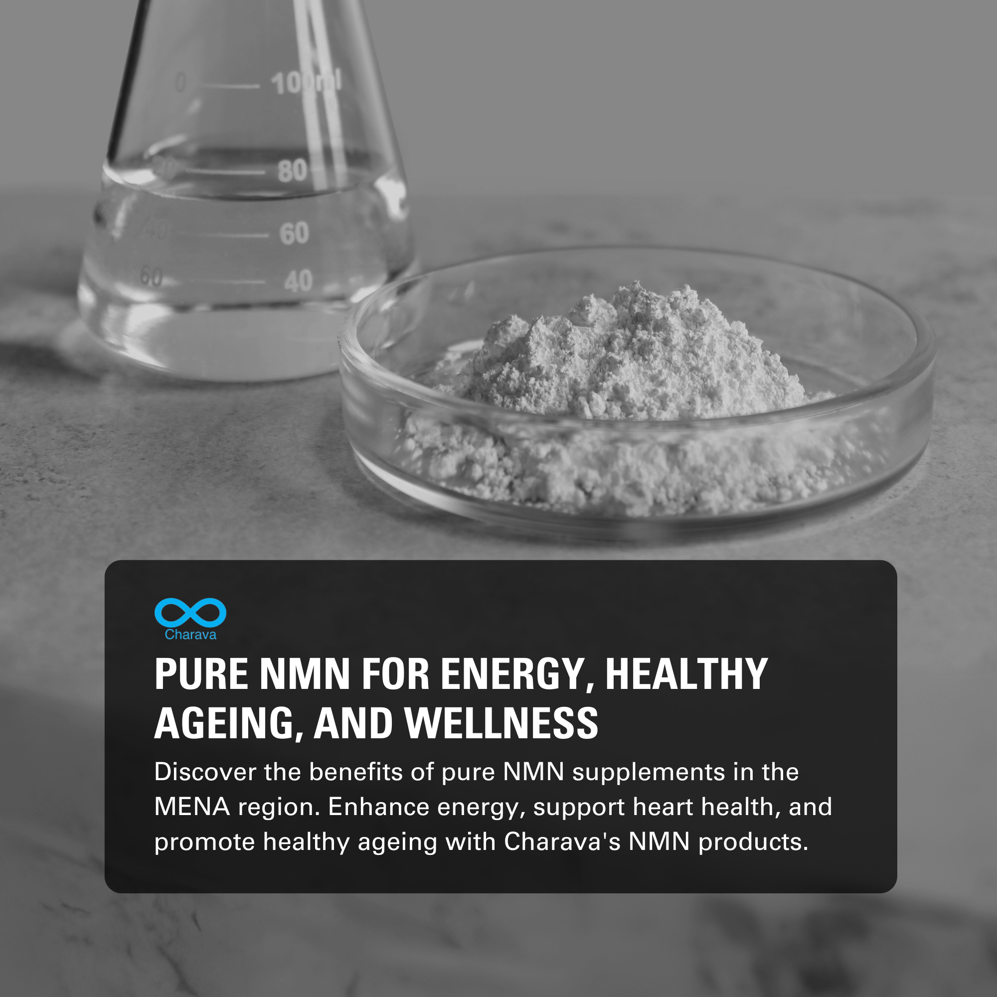 Pure NMN for Energy, Healthy Ageing, and Wellness | Charava MENA