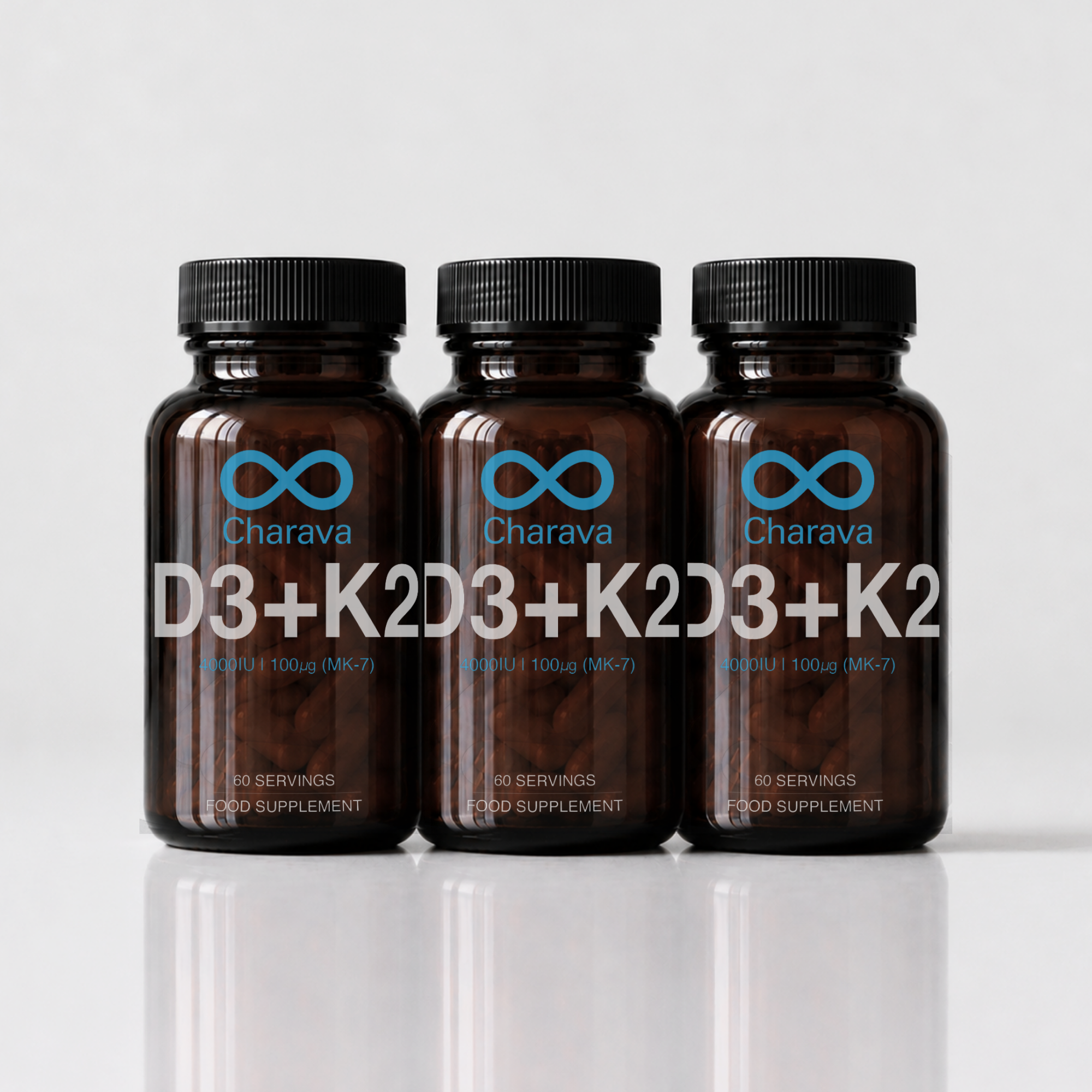 Charava Vitamin D3 (4000IU) + K2 (MK-7)