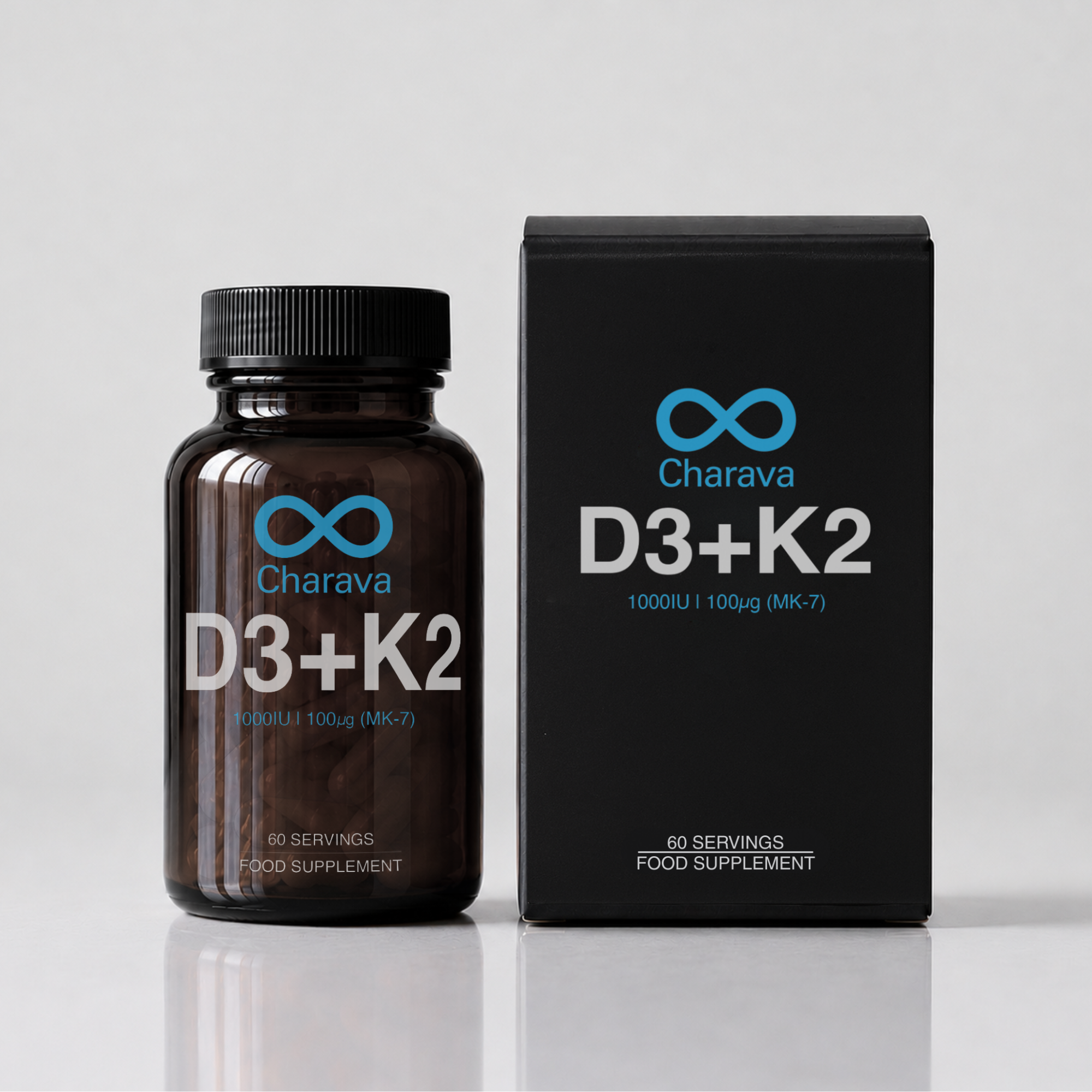 Charava Vitamin D3 (4000IU) + K2 (MK-7)