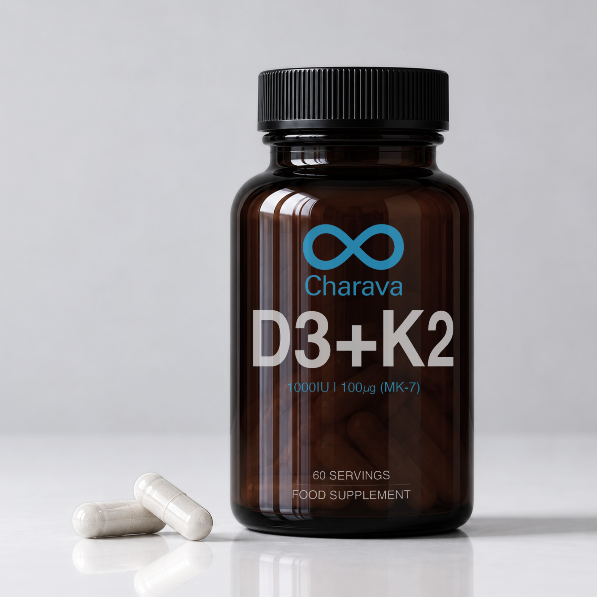 Charava Vitamin D3 (4000IU) + K2 (MK-7)