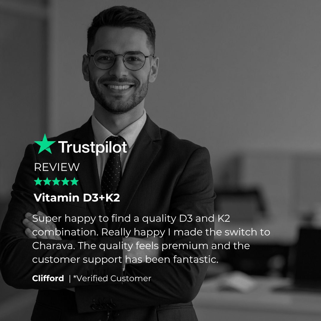 Charava Vitamin D3 (4000IU) + K2 (MK-7)