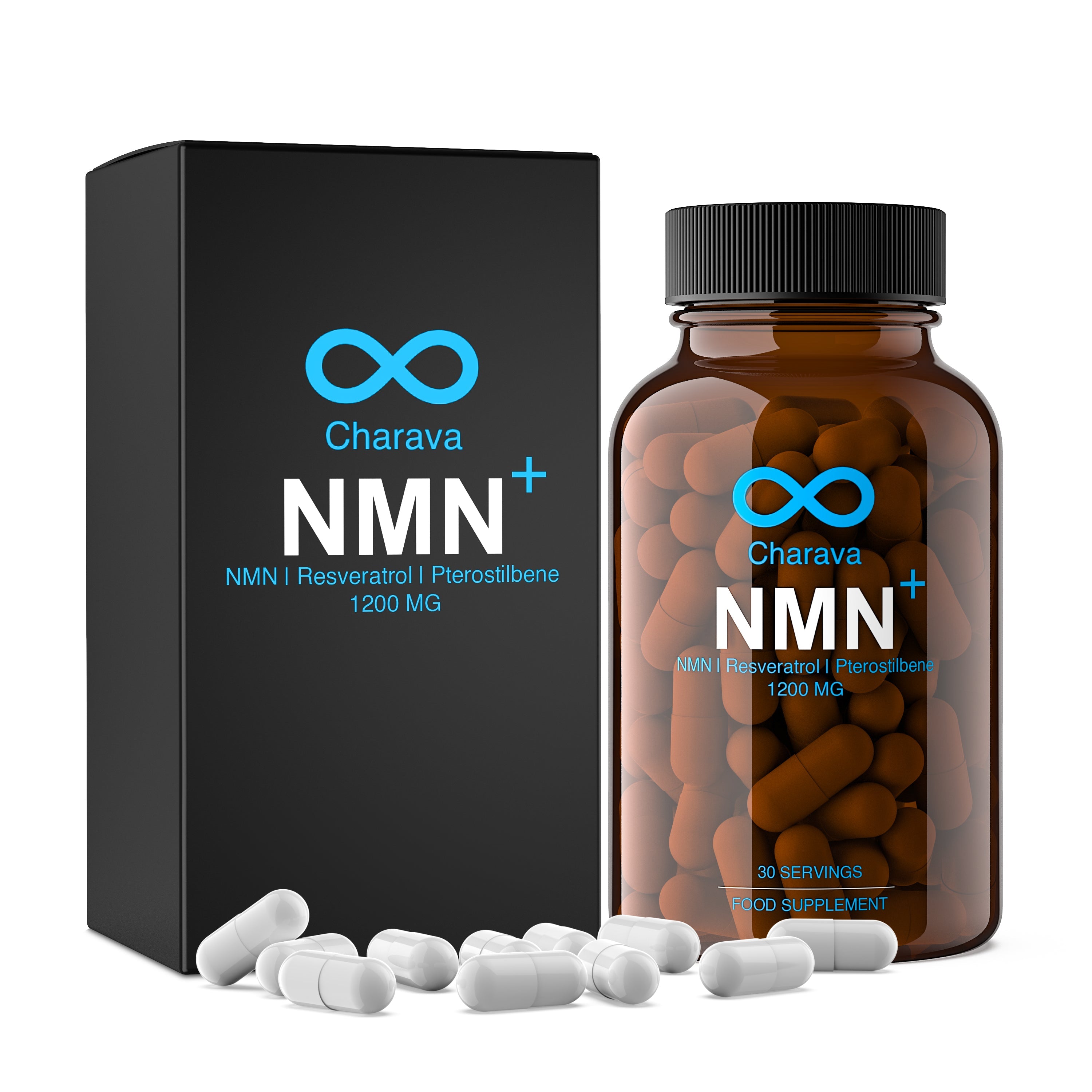 NMN+1200 (NMN, Resveratrol, Pterostilbene) - Charava MENA